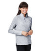 North End Ladies' Eclipse Jacquard Quarter-Zip BLACK HEATHER ModelQrt