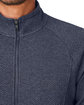 North End Men's Spirit Textured Full-Zip CLASSIC NAVY HTH FlatBack