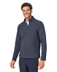 North End Men's Spirit Textured Full-Zip CLASSIC NAVY HTH ModelQrt