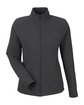 North End Ladies' Spirit Textured Full-Zip BLACK HEATHER OFFront