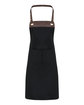 Artisan Collection by Reprime Espresso Bib Apron BLACK/ BROWN OFFront