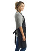 Artisan Collection by Reprime Espresso Bib Apron BLACK/ BLACK ModelSide