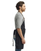 Artisan Collection by Reprime Espresso Bib Apron BLACK/ BROWN ModelSide