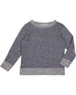 Rabbit Skins Toddler Harborside Melange French Terry Crewneck with Elbow Patches  