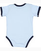 Rabbit Skins Infant Baby Rib Bow Tie Bodysuit LIGHT BLUE/ NAVY ModelBack