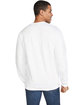 Gildan Adult Softstyle Fleece Crew Sweatshirt WHITE ModelBack