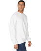 Gildan Adult Softstyle Fleece Crew Sweatshirt WHITE ModelSide