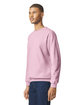 Gildan Adult Softstyle Fleece Crew Sweatshirt LIGHT PINK ModelSide