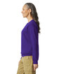 Gildan Adult Softstyle Fleece Crew Sweatshirt PURPLE ModelSide