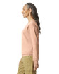 Gildan Adult Softstyle Fleece Crew Sweatshirt DUSTY ROSE ModelSide