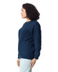 Gildan Unisex Softstyle Midweight Fleece Quarter-Zip Sweatshirt NAVY ModelSide