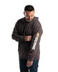 Berne Men's Signature Sleeve Hooded Pullover CHARCOAL ModelSide