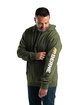 Berne Men's Signature Sleeve Hooded Pullover CEDAR GREEN ModelSide