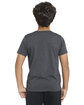 Threadfast Youth Epic CVC T-Shirt HEATHER BLACK ModelBack