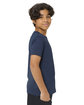 Threadfast Youth Epic CVC T-Shirt HEATHER NAVY ModelSide