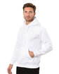 Threadfast Unisex Epic Fleece Pullover Hooded Sweatshirt WHITE ModelQrt