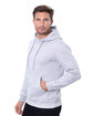 Threadfast Unisex Epic Fleece Pullover Hooded Sweatshirt HEATHER GREY ModelQrt