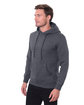 Threadfast Unisex Epic Fleece Pullover Hooded Sweatshirt HEATHER DRK GREY ModelQrt