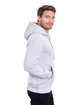 Threadfast Unisex Epic Fleece Pullover Hooded Sweatshirt HEATHER GREY ModelSide