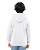 Threadfast Epic Youth Fleece Pullover Hooded Sweatshirt WHITE ModelBack