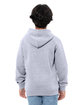 Threadfast Epic Youth Fleece Pullover Hooded Sweatshirt HEATHER GREY ModelBack