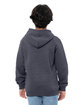 Threadfast Epic Youth Fleece Pullover Hooded Sweatshirt HEATHER DRK GREY ModelBack