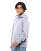 Threadfast Epic Youth Fleece Pullover Hooded Sweatshirt HEATHER GREY ModelQrt