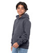 Threadfast Epic Youth Fleece Pullover Hooded Sweatshirt HEATHER DRK GREY ModelQrt