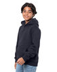 Threadfast Epic Youth Fleece Pullover Hooded Sweatshirt HEATHER BLACK ModelQrt