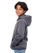 Threadfast Epic Youth Fleece Pullover Hooded Sweatshirt CHARCOAL ModelSide