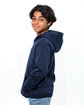 Threadfast Epic Youth Fleece Pullover Hooded Sweatshirt NAVY ModelSide