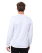 Threadfast Epic Unisex CVC Long Sleeve T-Shirt SOLID WHITE ModelBack