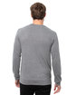 Threadfast Epic Unisex CVC Long Sleeve T-Shirt HEATHER DRK GREY ModelBack