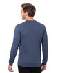 Threadfast Epic Unisex CVC Long Sleeve T-Shirt HEATHER NAVY ModelBack