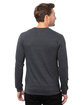 Threadfast Epic Unisex CVC Long Sleeve T-Shirt HEATHER BLACK ModelBack