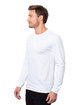 Threadfast Epic Unisex CVC Long Sleeve T-Shirt SOLID WHITE ModelQrt