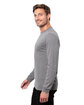 Threadfast Epic Unisex CVC Long Sleeve T-Shirt HEATHER DRK GREY ModelSide