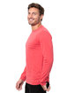 Threadfast Epic Unisex CVC Long Sleeve T-Shirt HEATHER RED ModelSide