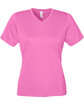 Team 365 Ladies' Zone Performance Mesh T-Shirt SPRT CHRITY PINK OFFront