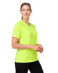 Team 365 Ladies' Zone Performance Mesh T-Shirt SAFETY YELLOW ModelQrt