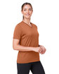 Team 365 Ladies' Zone Performance Mesh T-Shirt SPRT BURNT ORNGE ModelQrt