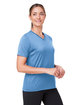 Team 365 Ladies' Zone Performance Mesh T-Shirt SPORT LIGHT BLUE ModelQrt