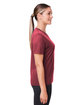 Team 365 Ladies' Zone Performance Mesh T-Shirt SPORT MAROON ModelSide