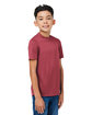 Team 365 Youth Zone Performance Mesh T-Shirt SPORT MAROON ModelQrt