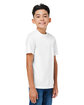 Team 365 Youth Zone Performance Mesh T-Shirt WHITE ModelQrt