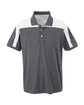 Team 365 Men's Victor Performance Polo SPORT GRAPHITE OFFront