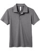 Team 365 Youth Zone Sonic Heather Performance Polo DARK GREY HEATHR FlatFront