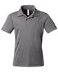 Team 365 Youth Zone Sonic Heather Performance Polo DARK GREY HEATHR OFFront