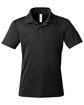 Team 365 Youth Zone Sonic Heather Performance Polo BLACK HEATHER OFFront