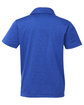 Team 365 Youth Zone Sonic Heather Performance Polo SP ROYAL HEATHER OFBack